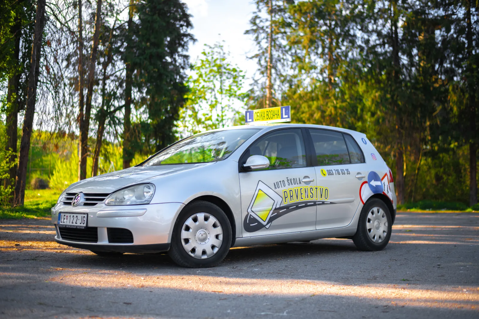 Driving school car